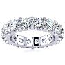 5 Carat Round Lab Grown Diamond Eternity Ring In Platinum, Ring Size 6 Image-1
