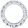 5 Carat Round Lab Grown Diamond Eternity Ring In Platinum, Ring Size 7.5 Image-3