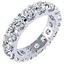 5 Carat Round Lab Grown Diamond Eternity Ring In Platinum, Ring Size 8 Image-2