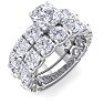 6 1/2 Carat Round Shape Diamond Bridal Set In 14 Karat White Gold Image-2