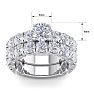 6 1/2 Carat Round Shape Diamond Bridal Set In 14 Karat White Gold Image-5