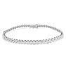 3 Carat Bezel Diamond Bracelet In 14K White Gold, 7 Inches Image-4