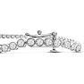 3 Carat Bezel Moissanite Bracelet In 14K White Gold, 7 Inches Image-3