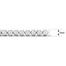 3 Carat Bezel Moissanite Bracelet In 14K White Gold, 7 Inches Image-5