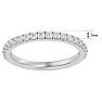 1/2 Carat Lab Grown Diamond Wedding Band In 14 Karat White Gold Image-5