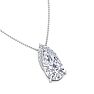 7/8 Carat Pear Shape Lab Grown Diamond Necklace In 14 Karat White Gold, 18 Inches Image-4