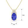 7/8 Carat Pear Shape Tanzanite and Diamond Necklace In 14 Karat Yellow Gold, 18 Inches Image-5
