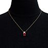7/8 Carat Pear Shape Ruby and Diamond Necklace In 14 Karat Yellow Gold, 18 Inches Image-6