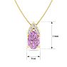 7/8 Carat Pear Shape Pink Topaz and Diamond Necklace In 14 Karat Yellow Gold, 18 Inches Image-5