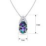 7/8 Carat Pear Shape Mystic Topaz Necklace With Diamonds In 14 Karat White Gold, 18 Inches Image-5