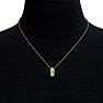 7/8 Carat Pear Shape Peridot and Diamond Necklace In 14 Karat Yellow Gold, 18 Inches Image-6