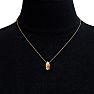 7/8 Carat Pear Shape Citrine and Diamond Necklace In 14 Karat Yellow Gold, 18 Inches Image-6