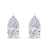 1 3/4 Carat Pear Shape Lab Grown Diamond Earrings In 14 Karat White Gold Image-2