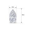 1 3/4 Carat Pear Shape Lab Grown Diamond Earrings In 14 Karat White Gold Image-5
