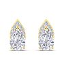 1 3/4 Carat Pear Shape Lab Grown Diamond Earrings In 14 Karat Yellow Gold Image-2