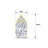 1 3/4 Carat Pear Shape Lab Grown Diamond Earrings In 14 Karat Yellow Gold Image-5