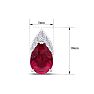 1 3/4 Carat Pear Shape Ruby and Diamond Earrings In 14 Karat White Gold Image-5