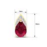 1 3/4 Carat Pear Shape Ruby and Diamond Earrings In 14 Karat Yellow Gold Image-5