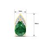 1 3/4 Carat Pear Shape Emerald and Diamond Earrings In 14 Karat Yellow Gold Image-5