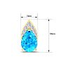 1 3/4 Carat Pear Shape Blue Topaz and Diamond Earrings In 14 Karat Yellow Gold Image-5