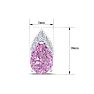1 3/4 Carat Pear Shape Pink Topaz and Diamond Earrings In 14 Karat White Gold Image-5