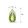 1 3/4 Carat Pear Shape Peridot and Diamond Earrings In 14 Karat Yellow Gold Image-5