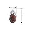 Garnet Earrings: Garnet Jewelry: 1 3/4 Carat Pear Shape Garnet and Diamond Earrings In 14 Karat White Gold Image-5