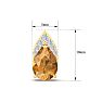 1 3/4 Carat Pear Shape Citrine and Diamond Earrings In 14 Karat Yellow Gold Image-5