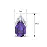 1 3/4 Carat Pear Shape Amethyst and Diamond Earrings In 14 Karat White Gold Image-5