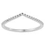 1/8 Carat Lab Grown Diamond Wedding Band In 14 Karat White Gold Image-1