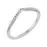 1/8 Carat Lab Grown Diamond Wedding Band In 14 Karat White Gold Image-2