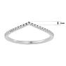 1/8 Carat Lab Grown Diamond Wedding Band In 14 Karat White Gold Image-5