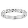 1 Carat Lab Grown Diamond Wedding Band In 14 Karat White Gold Image-1