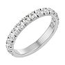 1 Carat Lab Grown Diamond Wedding Band In 14 Karat White Gold Image-2