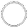 1 Carat Lab Grown Diamond Wedding Band In 14 Karat White Gold Image-3