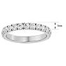 1 Carat Lab Grown Diamond Wedding Band In 14 Karat White Gold Image-5