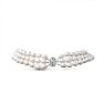 10mm AA Hand Knotted Triple Strand White Tahiti Pearl Necklace, 16 Inches Image-2