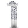 3 1/2 Carat Halo Diamond Bridal Set In 14K White Gold Image-4
