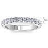 1 Carat Lab Grown Diamond Wedding Band In 14K White Gold Image-5