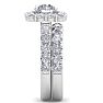 3 1/2 Carat Halo Lab Grown Diamond Bridal Set In 14K White Gold Image-4