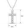 1/10 Carat Diamond Cross Necklace In Sterling Silver, 17 Inches Image-5