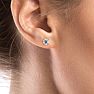 Lab Grown Diamond Earrings | 1 Carat Diamond Stud Earrings In 14 Karat White Gold (G-H Color, VS Clarity) Image-6