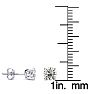 3/8 Carat Diamond SINGLE Stud Earrings In 14 Karat White Gold Image-4
