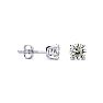 3/8 Carat Diamond SINGLE Stud Earrings In 14 Karat White Gold Image-1