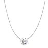 1 Carat Bezel Set Lab Grown Diamond Solitaire Necklace in 14K White Gold, 18 Inches.  Amazing Clarity. Totally Eye Clean SI2 Clarity.  First Time Offer!  Lowest Price Anywhere Image-3