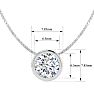 1 Carat Bezel Set Lab Grown Diamond Solitaire Necklace in 14K White Gold, 18 Inches.  Amazing Clarity. Totally Eye Clean SI2 Clarity.  First Time Offer!  Lowest Price Anywhere Image-5
