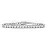 6 Carat Round Diamond Tennis Bracelet In Sterling Silver, 7 Inches Image-1