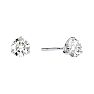 1/2 Carat Natural Genuine Diamond Stud Earrings In Martini Setting, 14 Karat White Gold Image-1