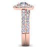 3 1/4 Carat Round Shape Halo Diamond Bridal Set In 14K Rose Gold Image-4