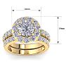 4 1/4 Carat Round Shape Halo Diamond Bridal Set In 14K Yellow Gold Image-5